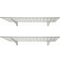 thumbnail image 1 of HyLoft 00967 45-Inch by 15-Inch Steel Wall Shelf for Garage Storage, Low-Profile Brackets, Off White, 2-Pack, 1 of 4