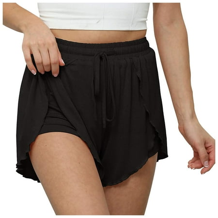 

QWANG Best Gift!! Fashion Womens Elastic Waist Soft Shorts Pockets Casual Pajama Shorts