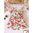 thumbnail image 3 of Bagilaanoe Toddler Baby Girl Summer Jumpsuit Shorts Sleeveless Floral Print Romper Overalls with Belt Kids Pants Summer Clothes, 3 of 7