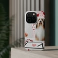 thumbnail image 4 of DistinctInk Tough Case for Apple iPhone 15 PRO (6.1" Screen), Compatible with MagSafe Charging - Valentine's Day Bearded Collie, 4 of 6