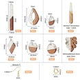 thumbnail image 2 of DIY Earrings Making Kit Including Resin & Walnut Wood Pendants Iron Earring Hooks & Open Jump Rings Mix Shaped Mixed Color 156pcs/box, 2 of 6