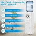 thumbnail image 4 of 5 Gallons Top Loading Hot and Cold Water Cooler Dispenser with Child Safety Lock LED Indicator and Storage Cabinet for Home Office, 4 of 12