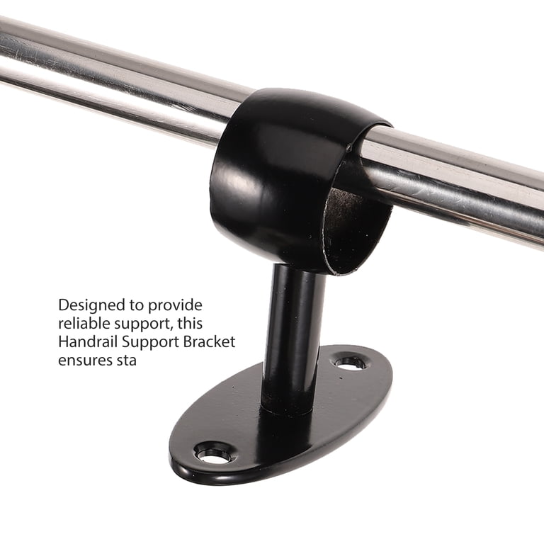 Lot De 2 Supports De Rambarde – Fer Noir, Pour Escalier Ou Terrasse, Extérieur