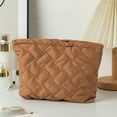 thumbnail image 5 of Vacemry Under $5 Quilted Hand Carry Cosmetic Bag, Portable Makeup Pouch with Zipper Closure & Multiple Colors, Small Toiletry Organizer for Travel Essentials, Cute Makeup Storage Bag for Women Girls, 5 of 6