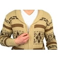 thumbnail image 2 of Costume Agent Lebowski Jeffrey The Dude Zip Up Cardigan Sweater Halloween Cosplay Beige, 2 of 7