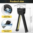thumbnail image 2 of LED Work Light 7 Gear Dimming 180 Degree Swivel Handheld Portable Magnetic Base Hanging Hook Studio Camping Tent (black ), 2 of 11