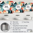 thumbnail image 4 of Designart "Patterns Of Geometric Ripples In Orange And Green" Coastal Square Mirror Wall Decor Coastal - Large Orange Square Bathroom Mirror - Square Printed Wall Mirror Art, 4 of 5