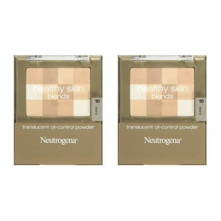 Neutrogena Healthy Skin Translucent Oil-Control Powder, Clean 10, 0.2 Oz (Pack of 2) + Schick Slim Twin ST for Sensitive