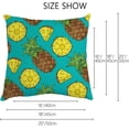thumbnail image 2 of GZHJMY Decorative Throw Pillow Covers Set of 2, Soft Pillow Cases Sweet Juicy Pineapple, Square Cushion Cases Pillowcases for Sofa Bed Couch Car Home 20"x20" Home Decor, 2 of 4