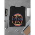 thumbnail image 3 of Retro Slogan Live Life Love T-Shirt Men -Image by Shutterstock, Male Large, 3 of 4