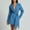 Blue, variant on Oplxuo Women's Long Blazers Elegant V Neck Formal Suit Jackets Long Sleeve Sexy Work Office Business Belt Mini Dress