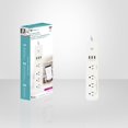 thumbnail image 2 of Xtricity - 4-Outlet 3-USB Port 4.8A Wi-Fi Smart Power Bar, White, 2 of 3