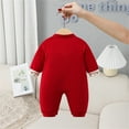 thumbnail image 2 of Baby Girls Boy Romper Cute Long Sleeve New Year Tang Suit Baby New Year Outfit Baby Romper 12-18 Months, 2 of 8