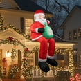 thumbnail image 3 of Belita Amy 6ft Christmas Inflatable Climbing Santa with LED Lights, Christmas Blow up Decoration, 3 of 11