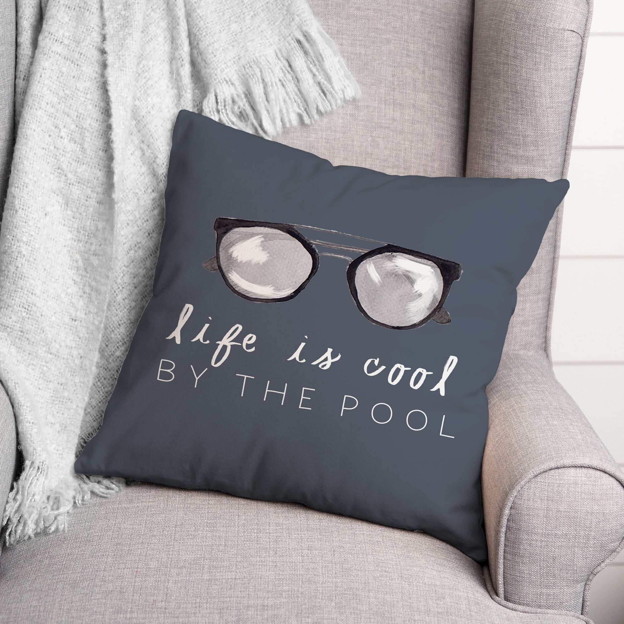 Creative Products Life By The Pool Slate 18 x 18 Indoor / Outdoor Pillow