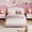 Pink without Drawer, variant on Full Bed Frame with LED Headboard and Under-Bed Drawer, Boucle Fabric Upholstered Platform Bed with LED Light, Wooden Slats Support, No Box Spring Needed, Pink