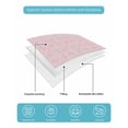thumbnail image 5 of Quilts Twin Size, Pink Morocco Soft Comforter Bedding Set for Bed, Geometric Leaf Diamond Lattice Abstract Lightweight Quilted Bedspread with Pillow Cover(2 Pieces) for All Season, 68x86 Inch, 5 of 6