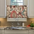 thumbnail image 5 of Leaves Pattern Kitchen Curtains 2 Panels UV Protected Tier Curtains, Half Window Curtains Kitchen Tiers for Guest Room Bathroom Sink Laundry Room Basement,24 x 27 Inch, 5 of 7