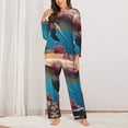thumbnail image 2 of Sikiie Underwater Plant Dolphin Women's Long-Sleeve Shirt and Full-Length Bottom Pajama Set (s-xxl)-XX-Large, 2 of 7