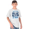 thumbnail image 2 of Autism Awareness Youth T-Shirt Tees Tshirt For Kids Brilliant Mind At Work Spectrum Speaks, 2 of 2