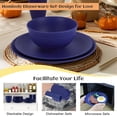thumbnail image 5 of Homienly 40-Piece Wheat Straw Dinnerware Set, Service for 8, Dinner Plates, Bowls & Cups, Microwave & Dishwasher Safe, Blue, 5 of 9