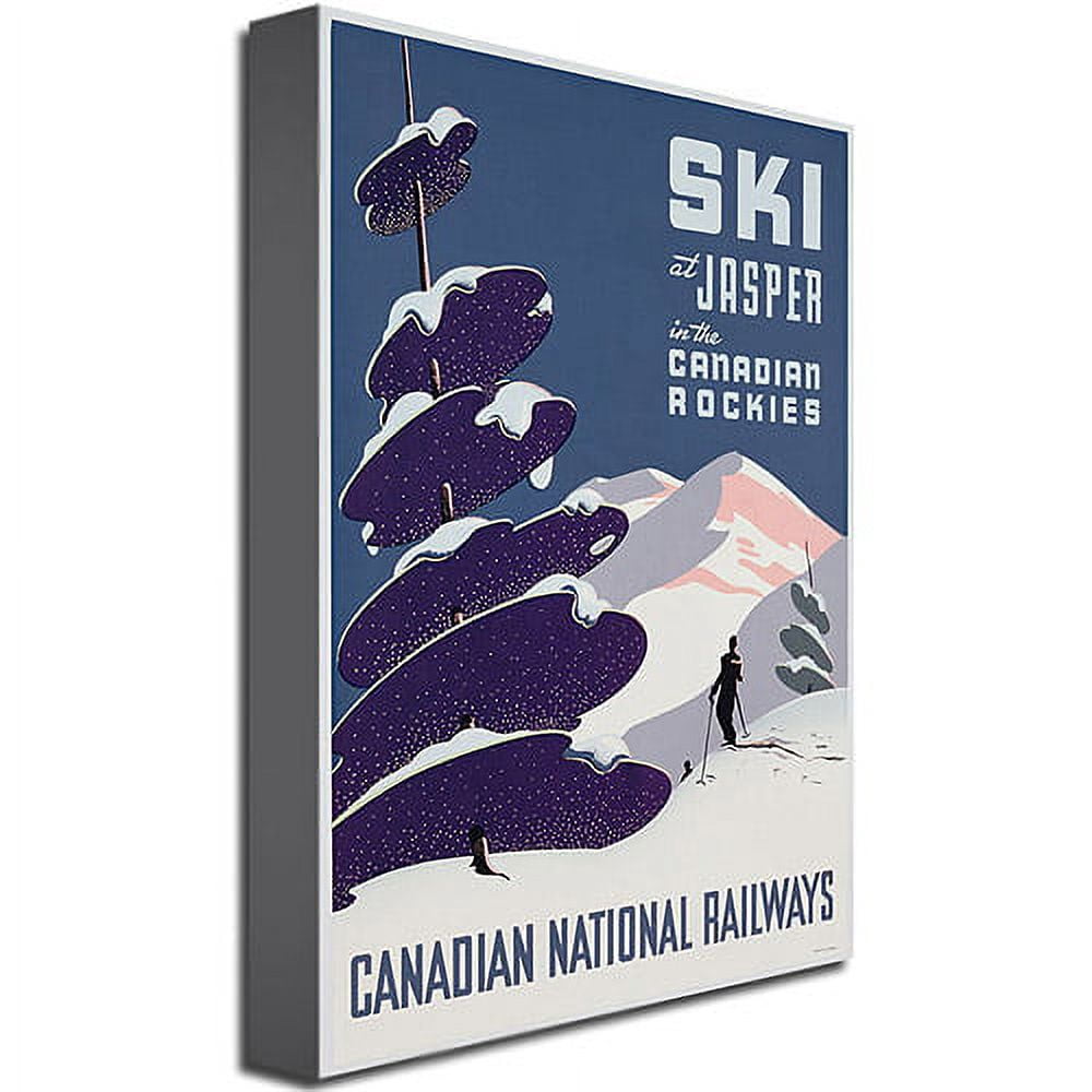 Trademark Art "Canadian Ski Resort Jasper" Canvas Wall Art
