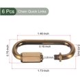 thumbnail image 2 of ZOUSSIQI 6 Pcs Chain Connectors, Chain Locking Quick Link, Great for Light, Key, Camping, Backpack, Rope (Gold Bronze, 4mm Thick) CA919-88516, 2 of 5
