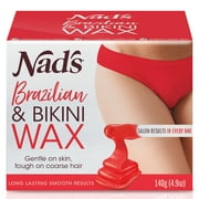 Nad's Brazilian and Bikini Wax Kit, Strip Free Intimate Hard Waxing Kit, 140g / 4.9oz