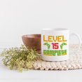 thumbnail image 2 of Level 15 Complete, Video Gamer or Gaming Enthusiast 15th Birthday, White 11oz Ceramic Mug, 2 of 5