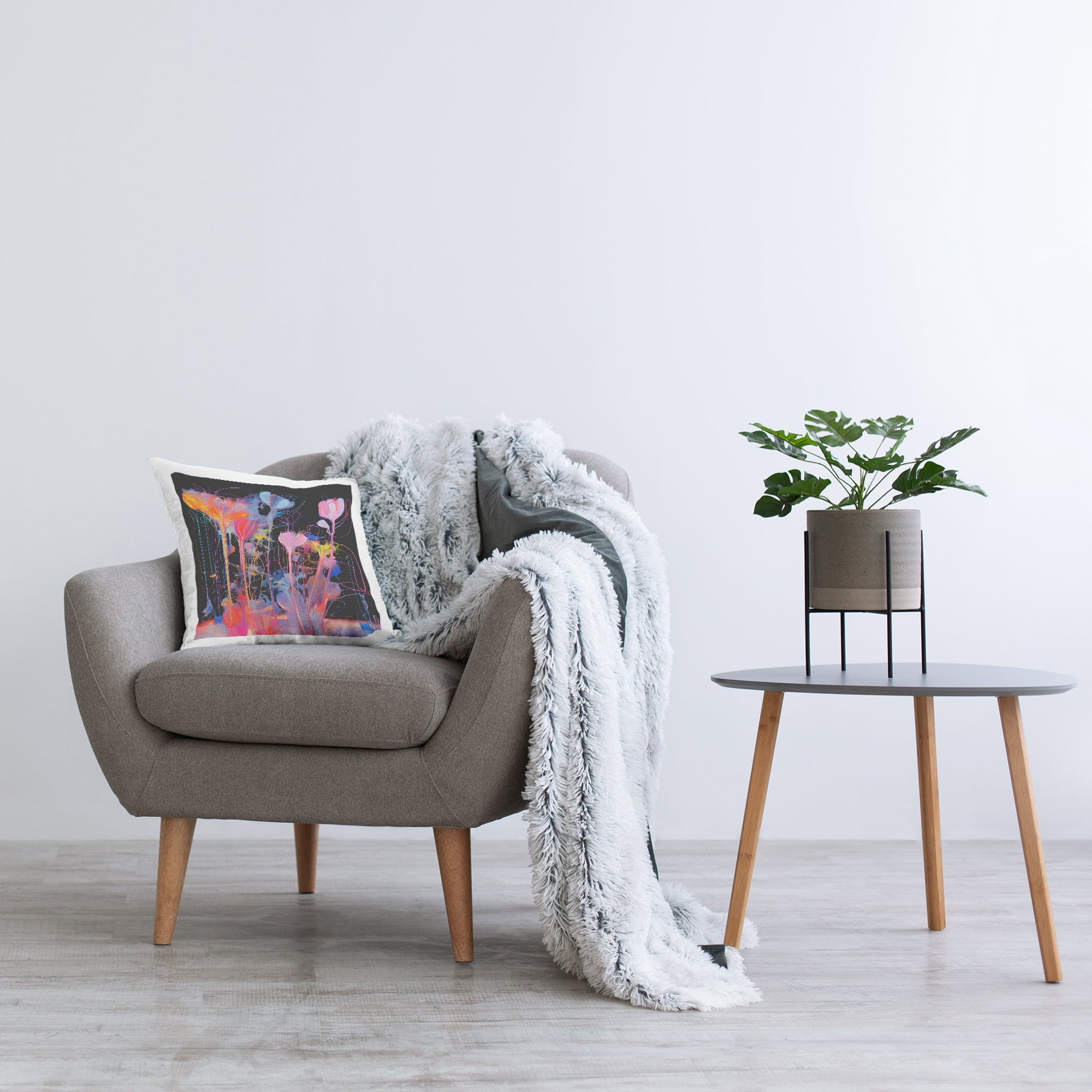 Stupell Industries Bold Otherworldly Blossoms Decorative Printed Throw Pillow Design by Nuk Nalandro.