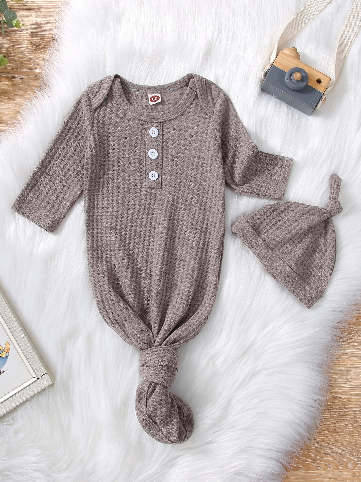 Gupgi Newborn Baby Knotted Gown Set 