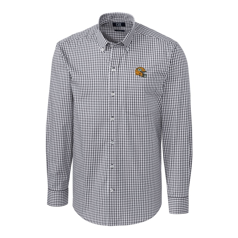 green bay packers men's dress shirt Packers Men's Division Long Sleeve Dress Shirt