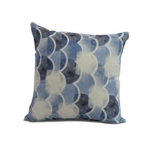 Simply Daisy, 18" x 18" Zircoland , Geometric Print Outdoor Pillow, Blue
