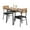 Brown, variant on Dining Room Set for 2, 3-Piece Modern Dining Table Set with Metal Frame, Built-in Storage Rack, Space Saving Kitchen Table with 2 Padded Chairs for Dining Room, Small Space