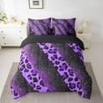 thumbnail image 2 of Manfei Leopard Cheetah Print 7-Piece Twin Bedding Sets for Teens Girls Boys,Bling Purple Glitter Bedding Comforter Set,Gradient Ombre Breathable Sheet Sets,Ultra Soft Home Decor,Reversible, 2 of 8