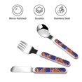 thumbnail image 3 of Easygdp Vintage USA Flag 3-Piece Flatware Set Kids Silverware, Stainless Steel Toddler Kids Utensils Safe for Preschooler Children, 3 of 8