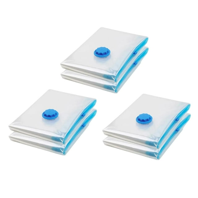 jifeng Vacuum Seal Bag Easy Operations Space Save for Comforters Blankets Suitcases 6 Piece