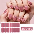 thumbnail image 2 of Buy 2 Get 1 Free Solid Color Nail Stickers, 16Pcs Glossy Pink Nude Nail Wraps, Long-Lasting Self-Adhesive Nail Polish Strips, Easy Apply Nail Art Stickers for Women, Includes Nail File, 2 of 16