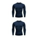 thumbnail image 4 of Minnieouse Ropa interior térmica para hombre, medias de secado rápido, para correr en invierno, capas base cálidas, ropa deportiva de manga azul marino, XXL 2piezas, 4 of 6