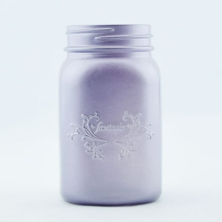 1 Pint Kit - Fantado Regular Mouth Frosted Wisteria Purple Mason Jar w/ Handle, 16oz / 1 Pint by PaperLanternStore