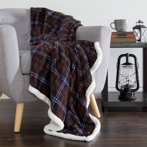 Somerset Home Fleece Sherpa Blanket Throw
