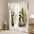 thumbnail image 3 of Manfei Cartoon Raccoon Curtains Pack of 2 (42x84 Each) for Kids, Watercolor Jungle Wildlife Curtains Blackout, Green Pine Tree Living Room Curtains, Luxury Home Decor, 3 of 6