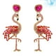 thumbnail image 2 of 1 par de pendientes con forma de flamenco, elegantes accesorios para las orejas, joyería informal para fiestas, adornos para las orejas para mujeres (rojo), 2 of 5