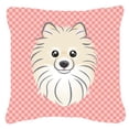 thumbnail image 2 of Carolines Treasures Checkerboard Blue Pomeranian Canvas Fabric Decorative Pillow 18H x18W multicolor, 2 of 3