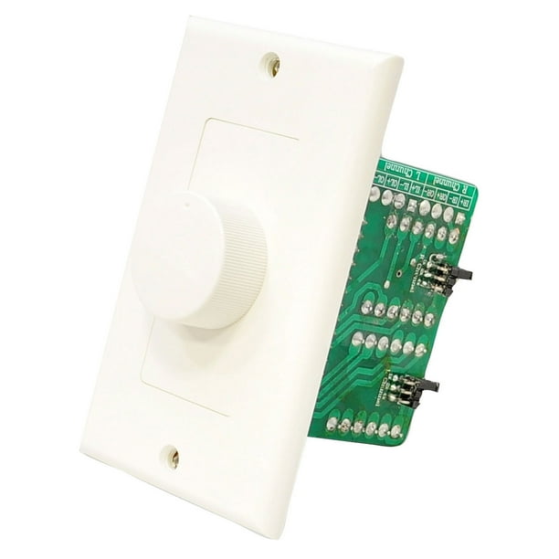 Pyle Wall Mount Rotary Volume Control Knob (3 Color Wall Plate