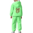 thumbnail image 5 of Trendy Preppy Cheetah Print Bow Hoodie 2 Piece Outfit - Fall Sweatshirt Set for Teen Girls, 5 of 7