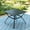 Black-Slatted Top, variant on SUMMIT LIVING 37" Square Outdoor Patio Dining Table with 1.57" Umbrella Hole for 4-Person, All-Weather Metal Furniture, Black