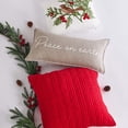 thumbnail image 3 of Levtex Home - Winterberry Forest - Decorative Pillow (12x24in.) - Peace on Earth - Taupe and White, 3 of 5