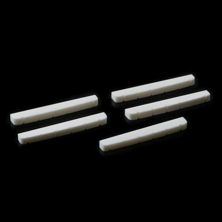 

5 Pieces Curved Unbleached Slotted Bone Nut Flat Bottom For Strat new