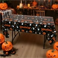 thumbnail image 5 of HJQEQVD Halloween Tablecloth Pumpkin Spider Web Bats Patterns Decor Halloween Table Cover Rectangular Cloth Halloween Tablecloth for Halloween Party Decorations 54×108 in, 5 of 6